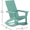image:imageFlash Furniture Finn Modern Commercial Grade Poly Resin Wood Adirondack Rocking Chair  All Weather Sea Foam Polystyrene  Dual Slat Back  Stainless Steel HardwareSea Foam