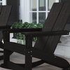image:imageFlash Furniture Finn Modern Commercial Grade Poly Resin Wood Adirondack Rocking Chair  All Weather Sea Foam Polystyrene  Dual Slat Back  Stainless Steel HardwareBlack