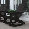 image:imageFlash Furniture Finn Modern Commercial Grade Poly Resin Wood Adirondack Rocking Chair  All Weather Sea Foam Polystyrene  Dual Slat Back  Stainless Steel HardwareBlack