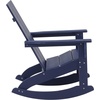 image:imageFlash Furniture Finn Modern Commercial Grade Poly Resin Wood Adirondack Rocking Chair  All Weather Sea Foam Polystyrene  Dual Slat Back  Stainless Steel HardwareNavy