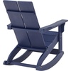 image:imageFlash Furniture Finn Modern Commercial Grade Poly Resin Wood Adirondack Rocking Chair  All Weather Sea Foam Polystyrene  Dual Slat Back  Stainless Steel HardwareNavy