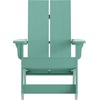 image:imageFlash Furniture Finn Modern Commercial Grade Poly Resin Wood Adirondack Rocking Chair  All Weather Sea Foam Polystyrene  Dual Slat Back  Stainless Steel HardwareSea Foam