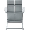 image:imageFlash Furniture Finn Modern Commercial Grade Poly Resin Wood Adirondack Rocking Chair  All Weather Sea Foam Polystyrene  Dual Slat Back  Stainless Steel HardwareGrey