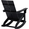 image:imageFlash Furniture Finn Modern Commercial Grade Poly Resin Wood Adirondack Rocking Chair  All Weather Sea Foam Polystyrene  Dual Slat Back  Stainless Steel HardwareBlack