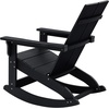 image:imageFlash Furniture Finn Modern Commercial Grade Poly Resin Wood Adirondack Rocking Chair  All Weather Sea Foam Polystyrene  Dual Slat Back  Stainless Steel HardwareBlack