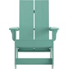 image:imageFlash Furniture Finn Modern Commercial Grade Poly Resin Wood Adirondack Rocking Chair  All Weather Sea Foam Polystyrene  Dual Slat Back  Stainless Steel HardwareSea Foam