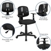 image:imageFlash Furniture Flash Fundamentals MidBack Black Mesh Swivel Task Office Chair with Pivot Back and ArmsBlack