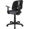 image:imageFlash Furniture Flash Fundamentals MidBack Black Mesh Swivel Task Office Chair with Pivot Back and ArmsGrey