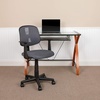 image:imageFlash Furniture Flash Fundamentals MidBack Black Mesh Swivel Task Office Chair with Pivot Back and ArmsGrey