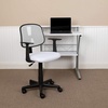 image:imageFlash Furniture Flash Fundamentals MidBack Black Mesh Swivel Task Office Chair with Pivot Back and ArmsWhite