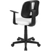 image:imageFlash Furniture Flash Fundamentals MidBack Black Mesh Swivel Task Office Chair with Pivot Back and ArmsWhite