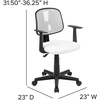 image:imageFlash Furniture Flash Fundamentals MidBack Black Mesh Swivel Task Office Chair with Pivot Back and ArmsWhite