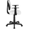 image:imageFlash Furniture Flash Fundamentals MidBack Black Mesh Swivel Task Office Chair with Pivot Back and ArmsWhite