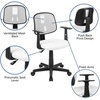 image:imageFlash Furniture Flash Fundamentals MidBack Black Mesh Swivel Task Office Chair with Pivot Back and ArmsWhite
