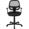 image:imageFlash Furniture Flash Fundamentals MidBack Gray Mesh Swivel Ergonomic Task Office Chair with ArmsBlack