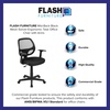 image:imageFlash Furniture Flash Fundamentals MidBack Gray Mesh Swivel Ergonomic Task Office Chair with ArmsBlack