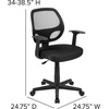 image:imageFlash Furniture Flash Fundamentals MidBack Gray Mesh Swivel Ergonomic Task Office Chair with ArmsBlack