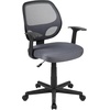 image:imageFlash Furniture Flash Fundamentals MidBack Gray Mesh Swivel Ergonomic Task Office Chair with ArmsGrey