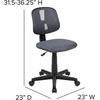 image:imageFlash Furniture Flash Fundamentals MidBack Swivel Task Office Chair with Pivot Back HeightAdjustable Ergonomic Mesh Office Desk Chair BlackGrey