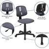 image:imageFlash Furniture Flash Fundamentals MidBack Swivel Task Office Chair with Pivot Back HeightAdjustable Ergonomic Mesh Office Desk Chair BlackGrey