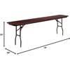 image:imageFlash Furniture Floyd 8Foot High Pressure Mahogany Laminate Folding Training Table