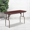 image:imageFlash Furniture Frankie Commercial Grade 4Foot Mahogany Melamine Laminate Folding Banquet Table