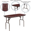 image:imageFlash Furniture Frankie Commercial Grade 4Foot Mahogany Melamine Laminate Folding Banquet Table