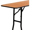 image:imageFlash Furniture Gael 8 Wood Folding Training and Event Table Rectangular Folding Training Table with Smooth Clear Coated Finished Top Natural