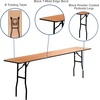 image:imageFlash Furniture Gael 8 Wood Folding Training and Event Table Rectangular Folding Training Table with Smooth Clear Coated Finished Top Natural