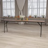 image:imageFlash Furniture Gael 8 Wood Folding Training and Event Table Rectangular Folding Training Table with Smooth Clear Coated Finished Top Natural