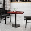 image:imageFlash Furniture Graniss 24 x 30 Rectangular Gray Laminate Table Top with 18 Round Table Height BaseMahogany