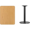 image:imageFlash Furniture Graniss 24 x 30 Rectangular Gray Laminate Table Top with 18 Round Table Height BaseNatural