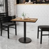 image:imageFlash Furniture Graniss 24 x 30 Rectangular Gray Laminate Table Top with 18 Round Table Height BaseWalnut