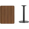 image:imageFlash Furniture Graniss 24 x 30 Rectangular Gray Laminate Table Top with 18 Round Table Height BaseWalnut