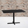 image:imageFlash Furniture Graniss 30 x 48 Rectangular Mahogany Laminate Table Top with 235 x 295 Table Height BaseBlack