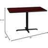 image:imageFlash Furniture Graniss 30 x 48 Rectangular Mahogany Laminate Table Top with 235 x 295 Table Height BaseMahogany