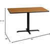 image:imageFlash Furniture Graniss 30 x 48 Rectangular Mahogany Laminate Table Top with 235 x 295 Table Height BaseNatural