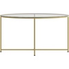 image:imageFlash Furniture Greenwich Collection Coffee Table  Modern Clear Glass Coffee Table  Crisscross Brushed Gold Frame