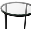 image:imageFlash Furniture Greenwich Collection End Table  Modern Clear Glass End Table  Crisscross Matte Black FrameClear TopMatte Black Frame