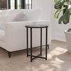 image:imageFlash Furniture Greenwich Collection End Table  Modern Clear Glass End Table  Crisscross Matte Black FrameClear TopMatte Black Frame