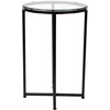 image:imageFlash Furniture Greenwich Collection End Table  Modern Clear Glass End Table  Crisscross Matte Black FrameClear TopMatte Black Frame