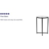image:imageFlash Furniture Greenwich Collection End Table  Modern Clear Glass End Table  Crisscross Matte Black FrameClear TopMatte Black Frame