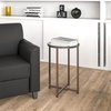 image:imageFlash Furniture Greenwich Collection End Table  Modern Clear Glass End Table  Crisscross Matte Black FrameClearBrushed Gold