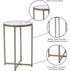 image:imageFlash Furniture Greenwich Collection End Table  Modern Clear Glass End Table  Crisscross Matte Black FrameClearBrushed Gold