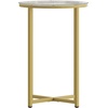 image:imageFlash Furniture Greenwich Collection End Table  Modern Clear Glass End Table  Crisscross Matte Black FrameClearBrushed Gold