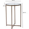 image:imageFlash Furniture Greenwich Collection End Table  Modern Clear Glass End Table  Crisscross Matte Black FrameClearBrushed Gold