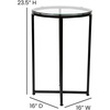 image:imageFlash Furniture Greenwich Collection End Table  Modern Clear Glass End Table  Crisscross Matte Black FrameClearMatte Black