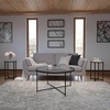 image:imageFlash Furniture Greenwich Collection End Table  Modern Clear Glass End Table  Crisscross Matte Black FrameClearMatte Black