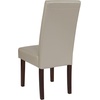 image:imageFlash Furniture Greenwich Series Black LeatherSoft Upholstered Panel Back MidCentury Parsons Dining ChairBeige Leathersoft