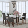 image:imageFlash Furniture Greenwich Series Black LeatherSoft Upholstered Panel Back MidCentury Parsons Dining ChairBlack Leathersoft